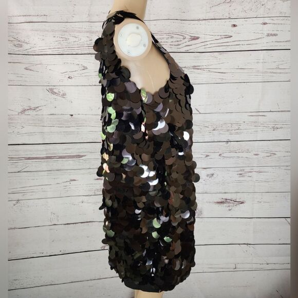 Kenneth Cole Sleeveless Black Paillete Swing Dress Small NWT - Picture 5 of 9